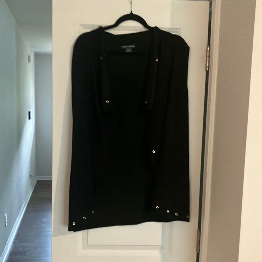 Chelsea & Theodore Black Cardigan with Gold Details